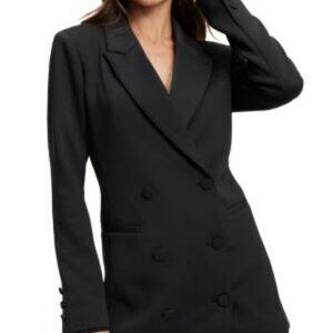 Good American Shiny Scuba Blazer Minidress